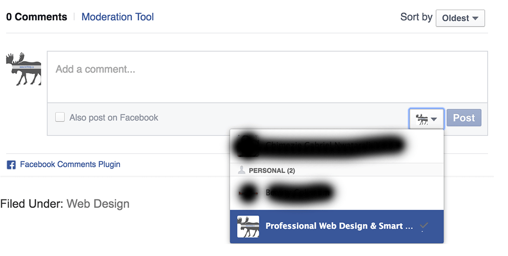 Posting as your business on facebook