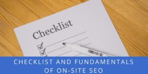 on-site seo checklist