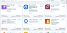 WordPress plugin directory showing Rank Math, All in One SEO, Yoast SEO, and SEOPress.