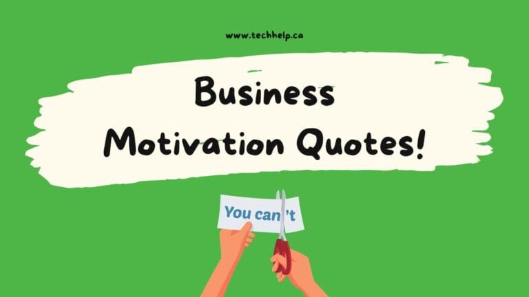 The picture reads, business motivation quotes.