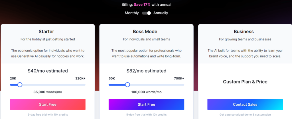 Jasper pricing and plans.