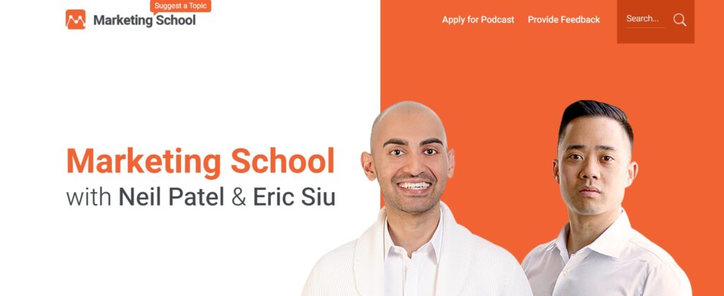 marketing school podcast with neil patel