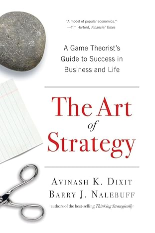 Book cover of "The Art of Strategy" by Avinash K. Dixit and Barry J. Nalebuff. Features a rock, paper, scissors design and the subtitle "A Game Theorist’s Guide to Success in Business and Life."