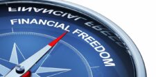 Compass pointing towards "Financial Freedom."