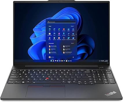 Lenovo ThinkPad with Windows 11, featuring a sleek design and vibrant display.