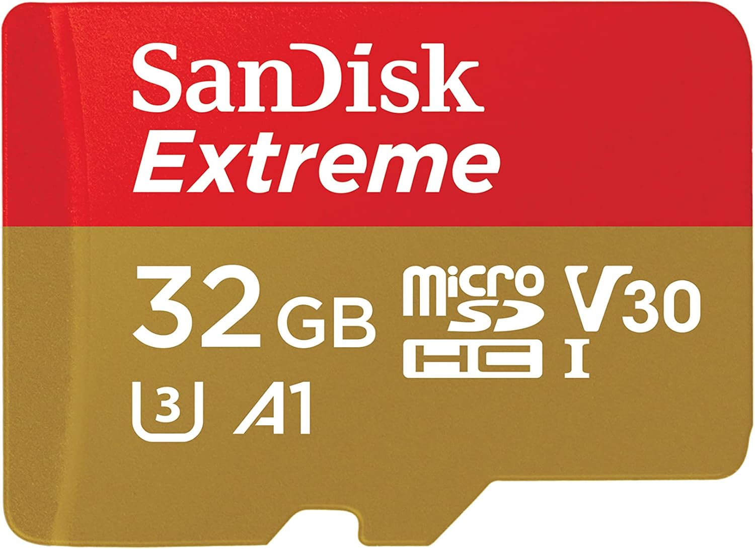 SanDisk Extreme 32GB microSD card with SD adapter