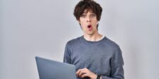 Google Just Told Us Exactly How to Show Up in AI Search — Here's What Actually Matters Surprised person holding a laptop, representing the confusion many business owners feel around AI search and SEO changes.