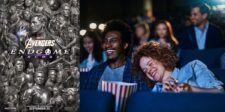 Avengers Endgame: Encore puts Marvel back at No. 1 with a $26 million rerelease Avengers: Endgame Encore poster beside moviegoers watching a film in a theatre.