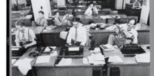 12 press release ideas that actually get picked up Reporters working at desks with typewriters in the New York Times newsroom in 1942.