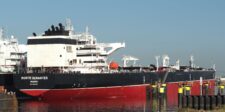 Record oil-tanker freight rates turn Gulf risk into a business cost Crude oil tanker Monte Serantes docked at a shipping terminal