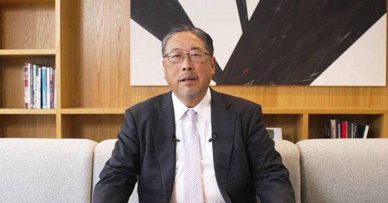 SoftBank CFO speaking during an official company earnings presentation.