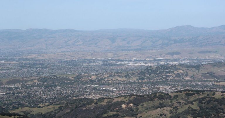 View of Silicon Valley from Mount Umunhum in California