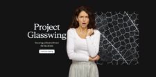 Concerned woman in front of Anthropic’s Project Glasswing page, illustrating the scale of AI-assisted vulnerability discovery.