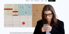 Anthropic’s agent tests reached live police and government forms Anthropic report artwork on unintended Claude actions with a woman looking at her phone, illustrating AI agents interacting with live websites and forms.