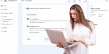 Google Ads’ September AI Max migration window has closed Concerned advertiser reviewing Google Ads AI Max campaign settings on a laptop.