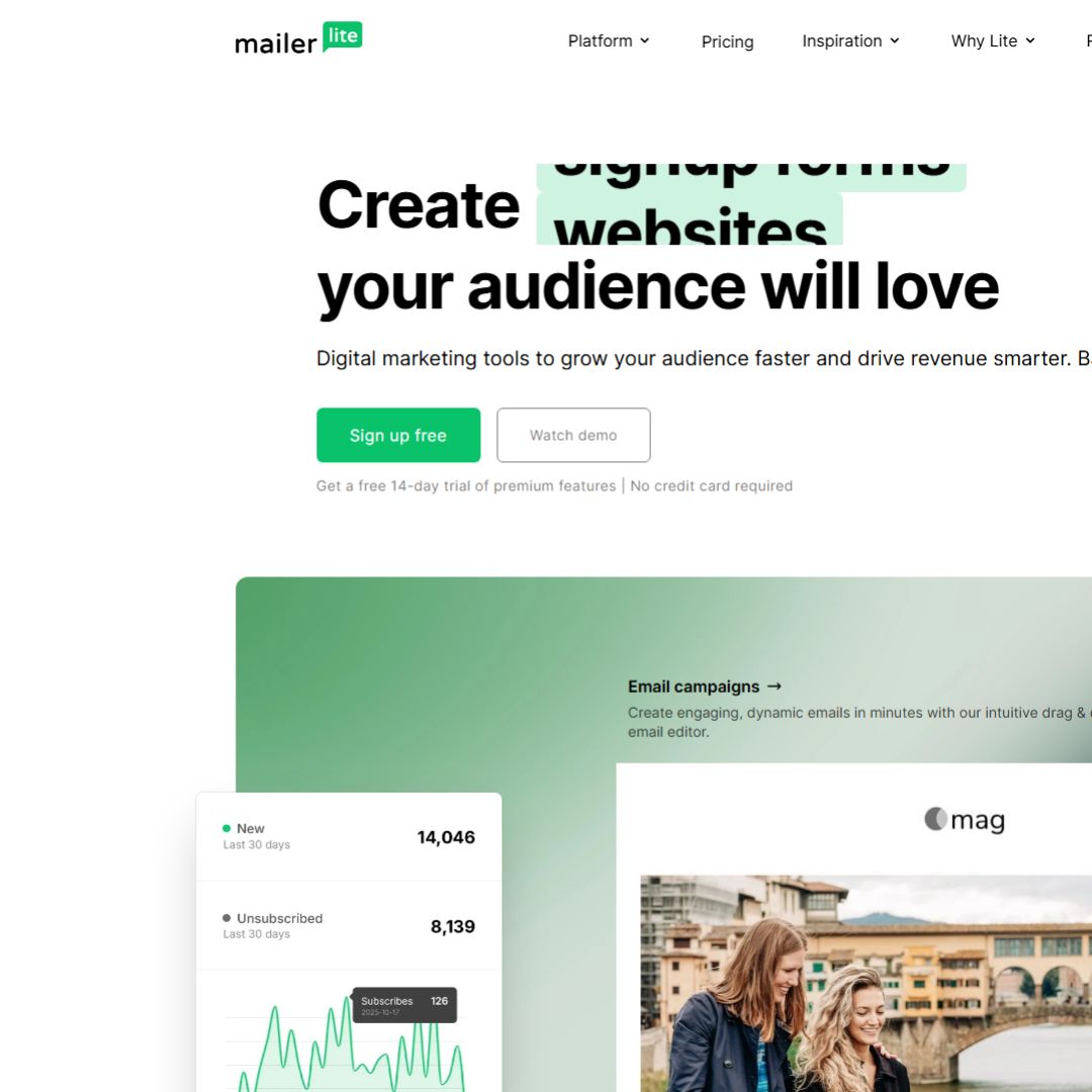 MailerLite email marketing platform